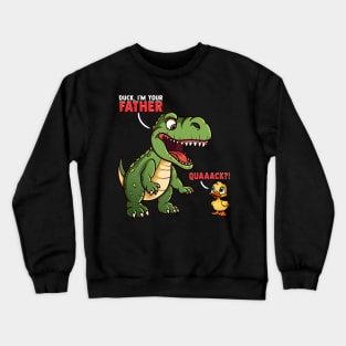 Funny Duck Dinosaur Gifts Men Kids Women Funny Dinosaur Crewneck Sweatshirt